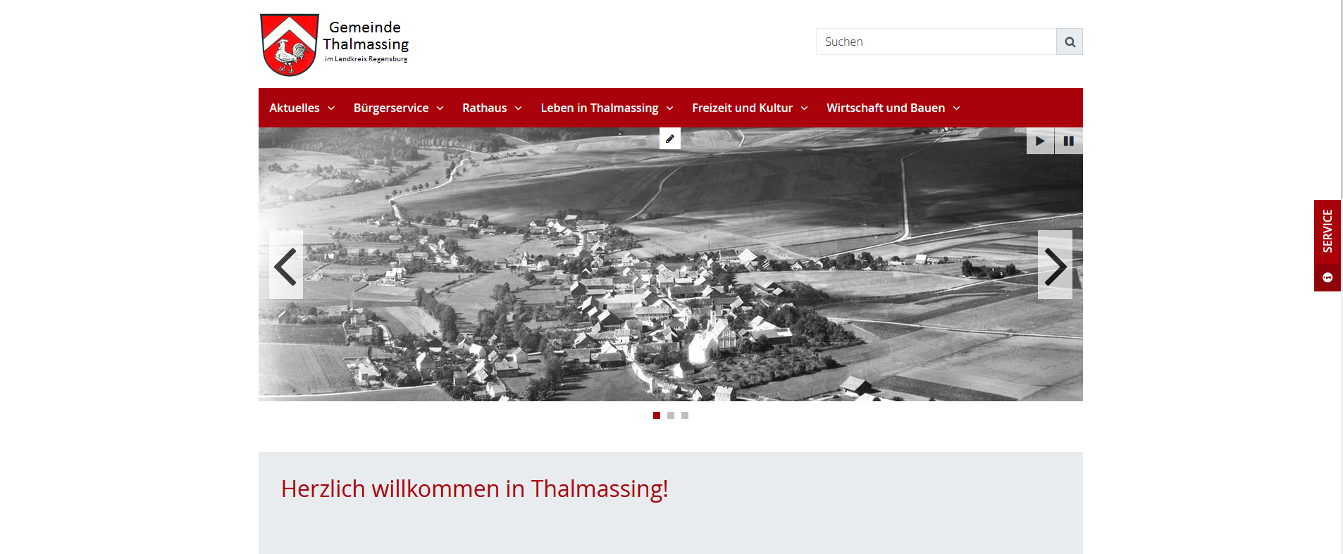 Internet Seite Gemeinde Thalmassing